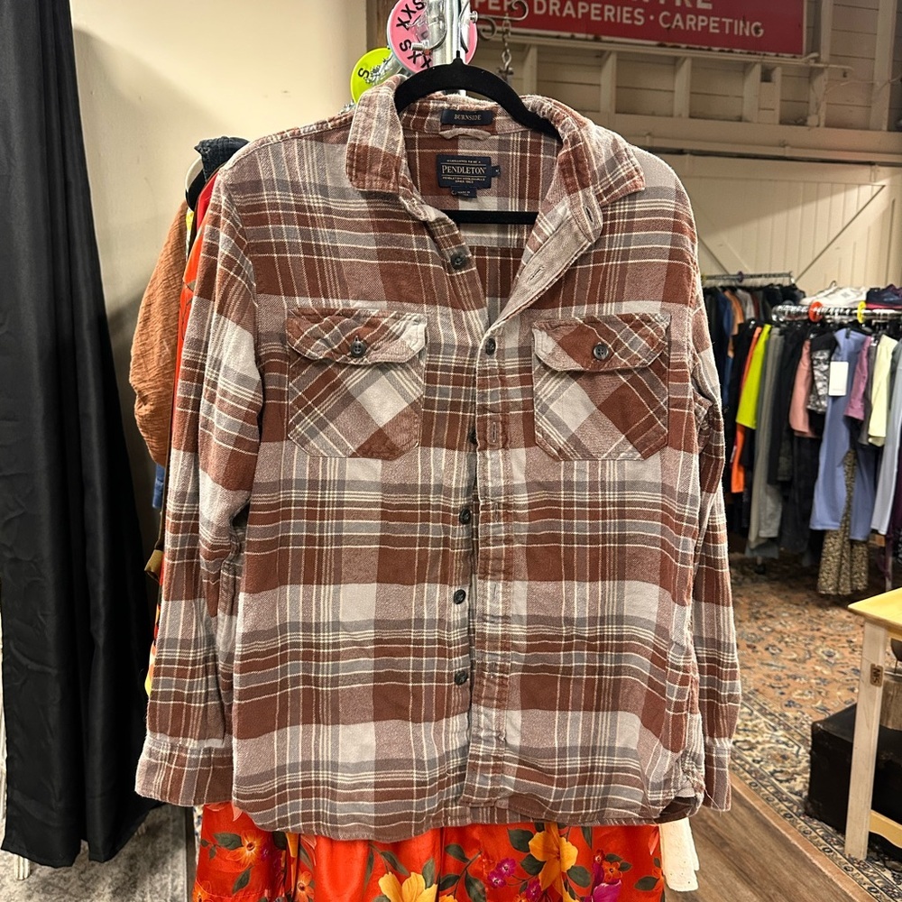 Pendleton burnside cotton plaid flannel men’s medium